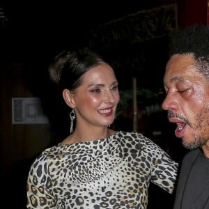 Frédérique Bel et JoeyStarr (Joey Starr) lors de la soirée de lancement du livre "Menteuse" de Laurie Cholewa au restaurant Buddha-Bar à Paris, France, le 25 janvier 2017. © Marc Ausset-Lacroix/Bestimage