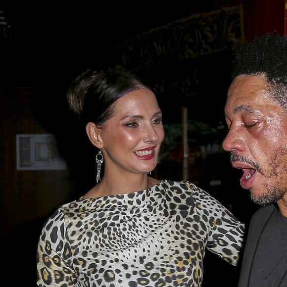 Frédérique Bel et JoeyStarr (Joey Starr) lors de la soirée de lancement du livre "Menteuse" de Laurie Cholewa au restaurant Buddha-Bar à Paris, France, le 25 janvier 2017. © Marc Ausset-Lacroix/Bestimage