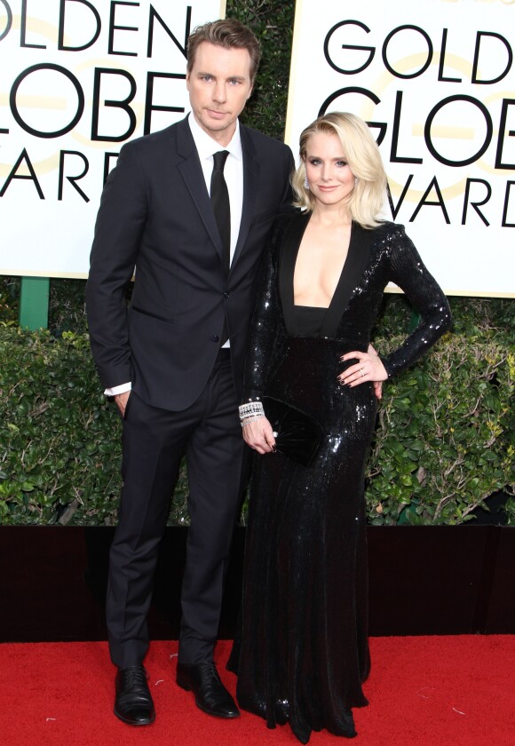 Dax Shepard et sa femme Kristen Bell à la 74ème cérémonie annuelle des Golden Globe Awards à Beverly Hills. Le 8 janvier 2017
