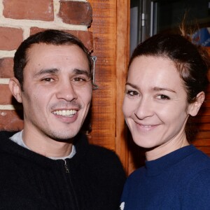 Exclusif - Brahim Asloum et Emmanuelle Boidron lors de l'évènement "Les Starski" pour les 50 ans du Téléphérique du Plomb du Cantal, la station du Lioran et la Fondation Claude Pompidou se sont associées pour cet anniversaire. Le 21 janvier 2017. © Rachid Bellak / LMS / Bestimage