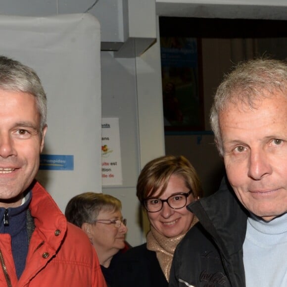 Exclusif - Laurent Wauquiez et Patrick Poivre d'Arvor lors de l'évènement "Les Starski" pour les 50 ans du Téléphérique du Plomb du Cantal, la station du Lioran et la Fondation Claude Pompidou se sont associées pour cet anniversaire. Le 21 janvier 2017. © Rachid Bellak / LMS / Bestimage