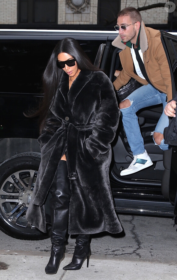 Kim Kardashian et son ami Simon Huck à New York. Le 1 er février 2017.
