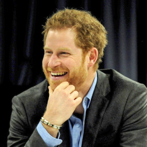 Le prince Harry assiste à un compte-rendu concernant Full Effect and Coach Core, deux projets soutenus par la Royal Foundation à Nottingham le 1er février 2017.