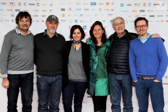 L'acteur et président du jury Bernard Le Coq et les membres Yves Jeuland, Marie Brunet-Debaines,Miguel Courtois-Paternina, Jan Vasak et Sandrine Mörch - Ouverture du 19ème Festival des créations télévisuelles de Luchon, France, le 1er février 2017. © Patrick Bernard/ Bestimage
