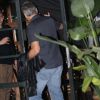 George Clooney a diné au restaurant Smokehouse pour l'anniversaire de sa femme Amal Alamuddin enceinte avec ses parents Nina et Nick Clooney à Barcelone, le 2 février 2017