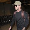 David Beckham arrive à l'aéroport de LAX à Los Angeles, le 2 février 2017