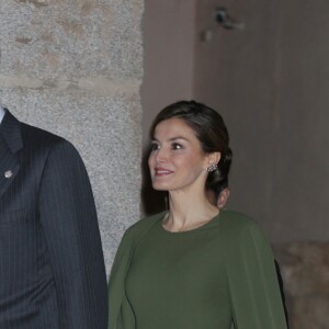 Le roi Felipe VI et la reine Letizia d'Espagne participent à la remise des Prix Nationaux de l'Innovation et du Design 2016 à Madrid le 6 février 2017.