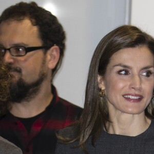 La reine Letizia d'Espagne a assisté au 6e Forum de lutte contre le cancer à Madrid le 2 février 2017.