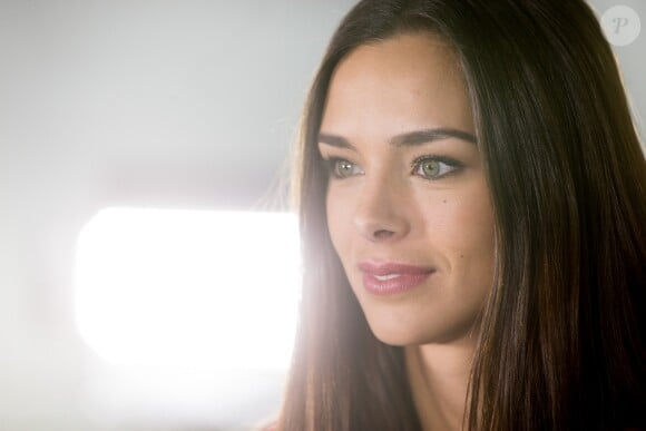 Exclusif - Marine Lorphelin (Miss France 2013) a accordé le 8 février 2017 une interview à Laurent Argelier pour Purepeople.com et s'est prêté à un shooting photo, dans les locaux de Webedia à Levallois-Perret le 8 février 2017.