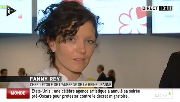 Fanny Rey, la chef qui a participé à la deuxième saison de Top Chef, diffusée en 2011 a obtenu une étoile au Guide Michelin 2017. Elle réagit pour iTÉLÉ le 9 février 2017.