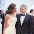 George Clooney et sa femme Amal Alamuddin Clooney (bijoux Cartier) - Montée des marches du film "Money Monster" lors du 69e Festival International du Film de Cannes. Le 12 mai 2016. © Borde-Jacovides-Moreau/Bestimage