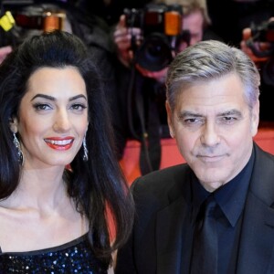 George Clooney et sa femme Amal Alamuddin Clooney - Tapis rouge du film "Hail Caesar!" lors du 66e Festival International du Film de Berlin, la Berlinale, le 11 février 2016