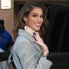 Iris Mittenaere, Miss Univers 2016, quitte le plateau de l'émission "Live with Kelly" à New York le 6 février 2017.