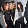 Bella Hadid, Kendall Jenner, Hanne Gaby Odiele, Anna Ewers et les mannequins du défilé Alexander Wang à New York. Le 11 février 2017.