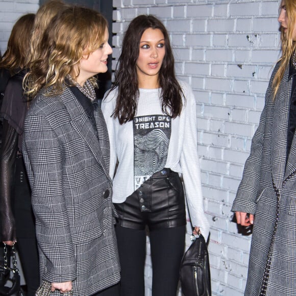 Bella Hadid, Kendall Jenner, Hanne Gaby Odiele, Anna Ewers et les mannequins du défilé Alexander Wang à New York. Le 11 février 2017.