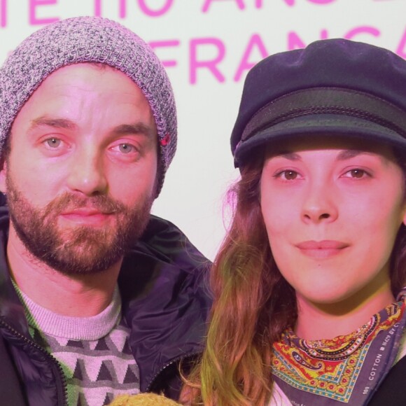 Exclusif - Alysson Paradis et son compagnon Guillaume Gouix - Election du Bébé Cadum 2017 lors de la "Rigoladerie Cadum, la family party engagée" à Paris le 4 février 2017. © CVS/ Bestimage