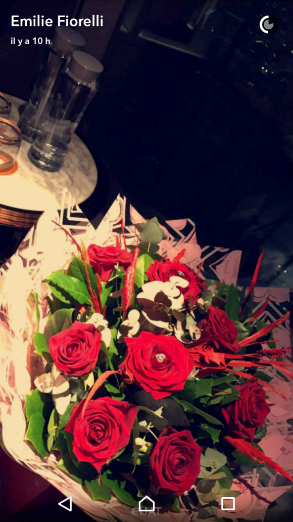 Emilie Fiorelli gâtée pour la Saint-Valentin - Snapchat, 14 février 2017