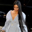 Kim Kardashian dans la rue à New York le jour de la Saint Valentin le 14 février 2017.