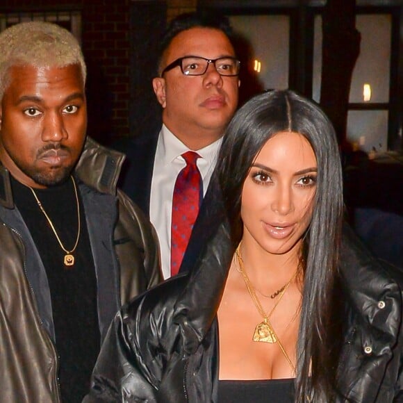 Kim Kardashian et Kanye West à New York le 14 février 2017