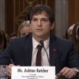 Ashton Kutcher face au Sénat américain, le 15 février 2017. (capture d'écran)