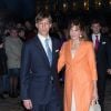 Le prince Louis de Luxembourg et la princesse Tessy au mariage civil de l'archiduc Christoph d'Autriche et d'Adelaide Drape-Frisch à Nancy le 28 décembre 2012. Le couple a annoncé en janvier 2017 son divorce, prononcé moins d'un mois plus tard à Londres.