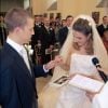 La princesse Tessy et le prince Louis de Luxembourg lors de leur mariage en l'église de Gildorf le 29 septembre 2016. Louis et Tessy ont annoncé en janvier 2017 leur divorce, prononcé moins d'un mois après à Londres.