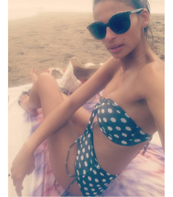 Tatiana Silva, ex-Miss Belgique (2005) et ex-compagne du chanteur Stromae, a été recrutée par TF1 comme Miss Météo ! Photo Instagram Tatiana Silva, février 2016, bikini Vela Lingerie.