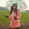 Tatiana Silva, radieuse sous la pluie dans cette photo Instagram de début 2015, est la nouvelle Miss Météo de TF1.
