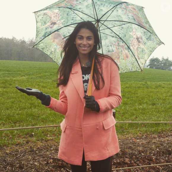 Tatiana Silva, radieuse sous la pluie dans cette photo Instagram de début 2015, est la nouvelle Miss Météo de TF1.