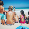 Elodie Gossuin en famille au Cap en Afrique du Sud, février 2017.