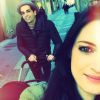 Christophe Licata, sa femme et leur fils Livio, en promenade le 19 février 2017