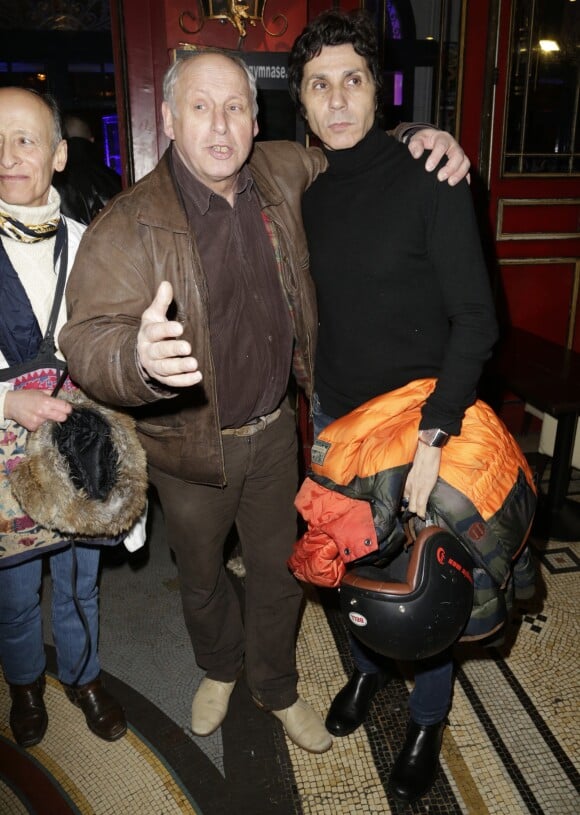 Roger Knobelspiess et Jean-Luc Lahaye - Générale de la pièce "Big Bang" de Igor et Grichka Bogdanoff (Bogdanov) au théâtre du Gymnase à Paris le 8 février 2016.