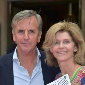 Bernard de la Villardière et sa femme Anne - 22ème Gala "Musique contre l'oubli" au profit d'Amesty International au thêatre des Champs-Elysées à Paris le 28 juin 2016.