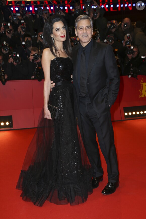 George Clooney et sa femme Amal Clooney - Tapis rouge du film "Hail Caesar!" lors du 66ème Festival International du Film de Berlin, la Berlinale le 11 février 2016