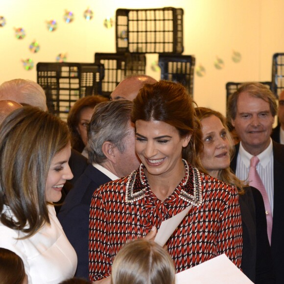 Le roi Felipe VI et la reine Letizia d'Espagne inauguraient avec le président argentin Mauricio Macri et son épouse Juliana Awada le Salon d'art contemporain ARCOMadrid le 23 février 2017.