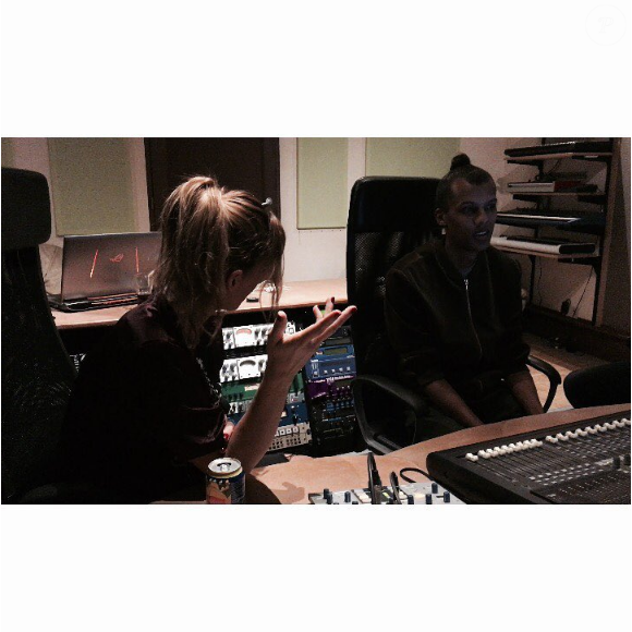 Vitaa en studio avec Stromae. Photo publiée sur Instagram en février 2017.