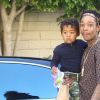 Amber Rose et son mari Wiz Khalifa emmènent leur fils Sebastian jouer au parc à Los Angeles, le 16 décembre 2015.