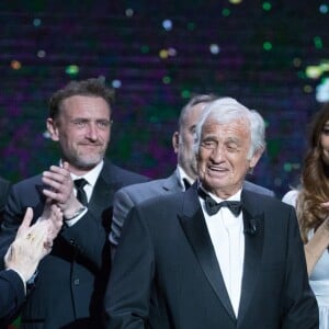 Claude Brasseur, Jean-Paul Rouve, Jean-Paul Belmondo (Smoking Dior, chaussures Carvil) , Alice Pol , Françoise Fabian - 42ème cérémonie des César à la salle Pleyel à Paris le 24 février 2017. © Olivier Borde / Dominique Jacovides / Bestimage