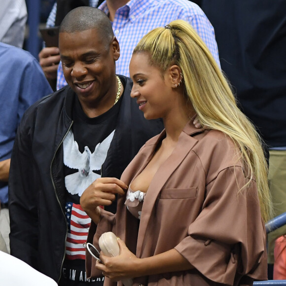 Beyoncé et son mari Jay Z pendant l'US Open 2016 au USTA Billie Jean King National Tennis Center à Flushing Meadow, New York City, New York, Etats-Unis, le 1er Septembre 2016.