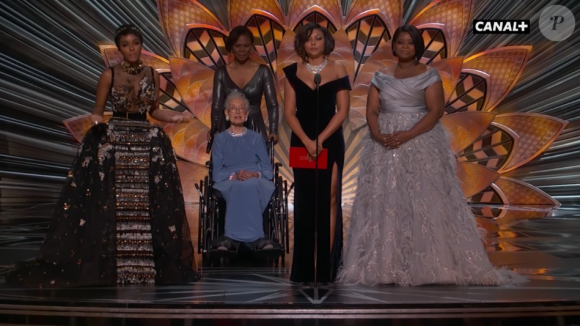 L'équipe des Figures de l'ombre pendant la cérémonie des Oscars 2017.