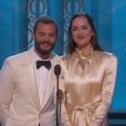 Dakota Johnson et Jamie Dornan aux Oscars 2017.