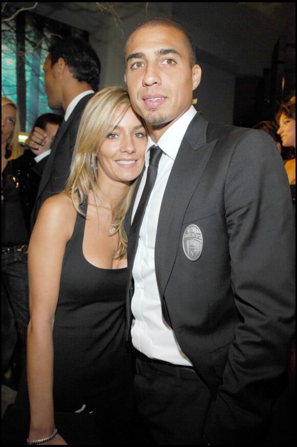 David Trezeguet et sa femme Beatriz (Beatrice) lors de l'inauguration d'une boutique Dsquared à Milan en septembre 2007.