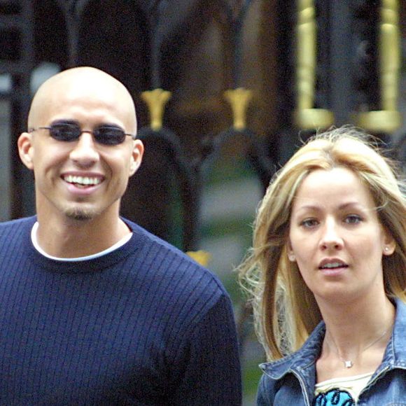 David Trezeguet et sa femme Beatriz (Beatrice) à Paris en 2002.