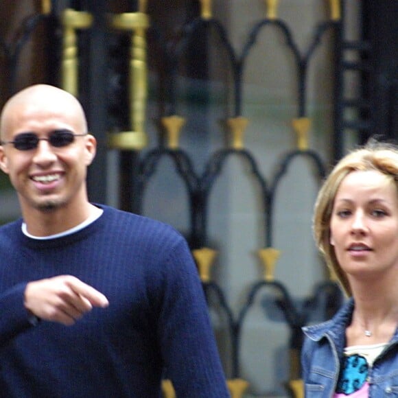 David Trezeguet et sa femme Beatriz (Beatrice) à Paris en 2002.