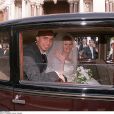  David Trezeguet et Beatriz (Beatrice) Villalba lors de leur mariage en 2000 à Monaco. 