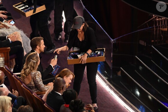 Ryan Gosling avec sa soeur Mandi lors des Oscars au Dolby Theatre, Los Angeles, le 26 février 2017.