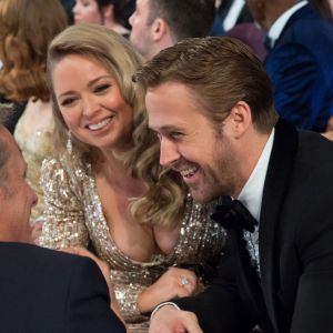 Ryan Gosling avec sa soeur Mandi lors des Oscars 2017.