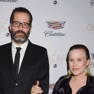 Eric White et sa femme Patricia Arquette à la 89ème soirée annuelle Academy Awards celebration au Chateau Marmont à Hollywood, le 24 février 2017