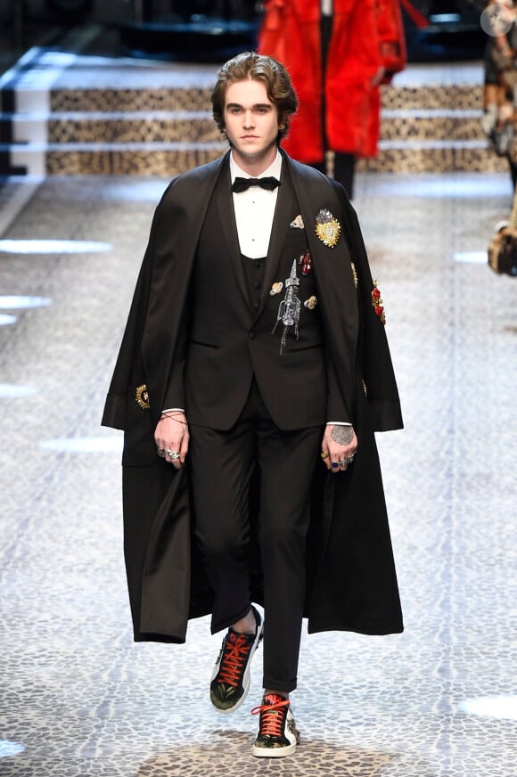 Gabriel Kane Day Lewis au défilé de mode prêt-à-porter automne-hiver 2017/2018 "Dolce & Gabbana" à Milan, le 26 février 2017.