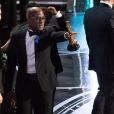 Le réalisateur de Moonlight, Barry Jenkins reçoit l'Oscar - Intérieur - Erreur monumentale aux Oscars: le mauvais gagnant annoncé au Hollywood &amp; Highland Center à Hollywood, le 26 février 2017 ©A.M.P.A.S/Zuma/Bestimage